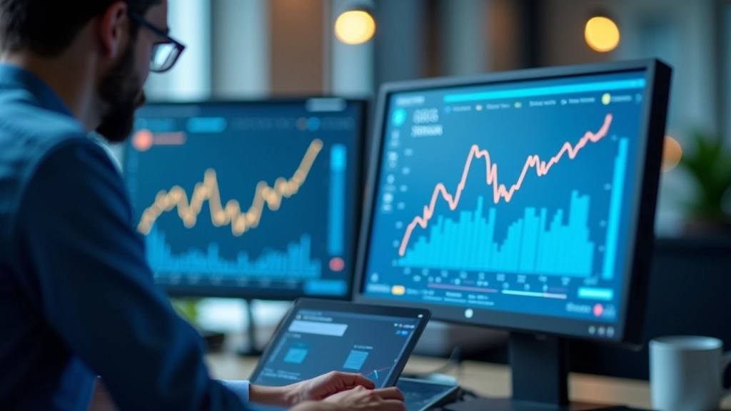 Tableau de bord statistique montrant des indicateurs économiques régionaux sur écran moderne