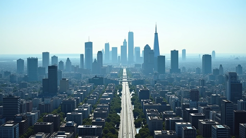 Gratte-ciels et bâtiments modernes du quartier d'affaires de La Défense à Paris avec circulation routière