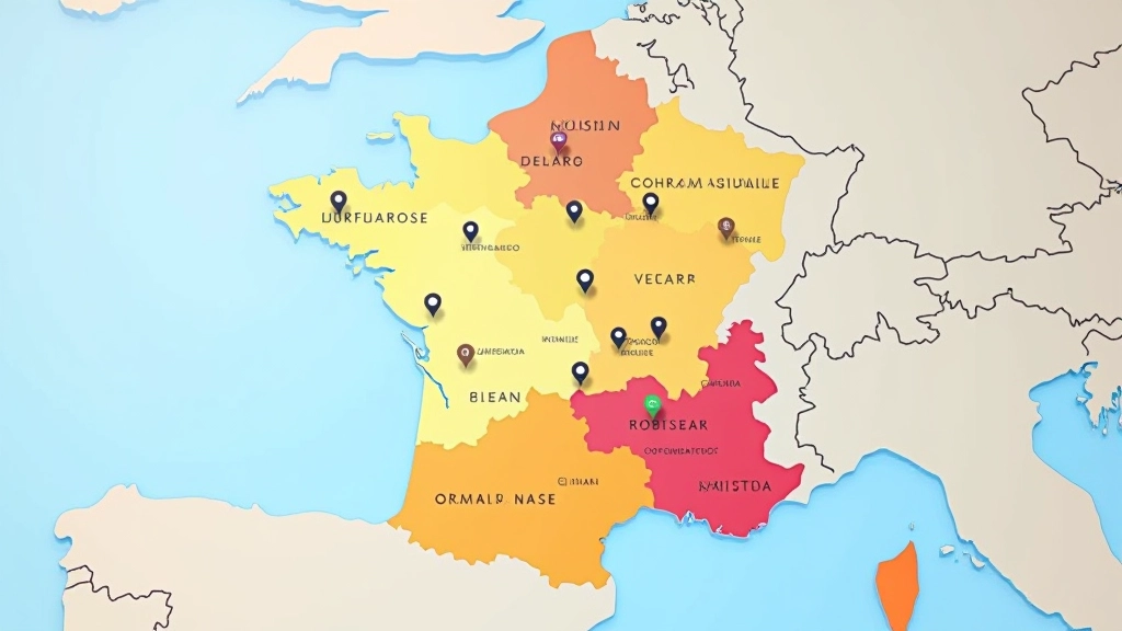 Carte régionale de France avec gradients de couleur montrant les variations de richesse par région